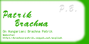 patrik brachna business card